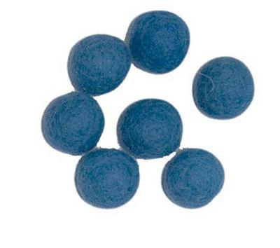 CONF. 10 PZ palline feltro naturale diam. 1,5 cm – BLU ANTICO