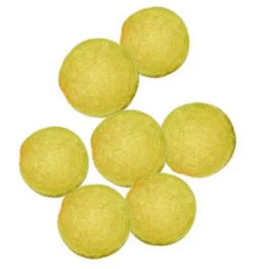 CONF. 10 PZ palline feltro naturale diam. 1 cm - GIALLO SOLE